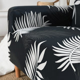 Sofa Cover – Tropical Palm – Ink Black