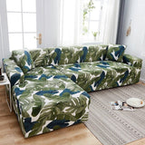 Sofa Cover – Tropical Palm – Ivory Cream