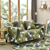 Sofa Cover – Tropical Palm – Ivory Cream