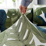 Sofa Cover – Tropical Palm – Ivory Cream