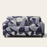 Sofa Cover – Tropical Palm – Stormy Blue
