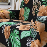 Sofa Cover – Tropical Roses – Ink Black