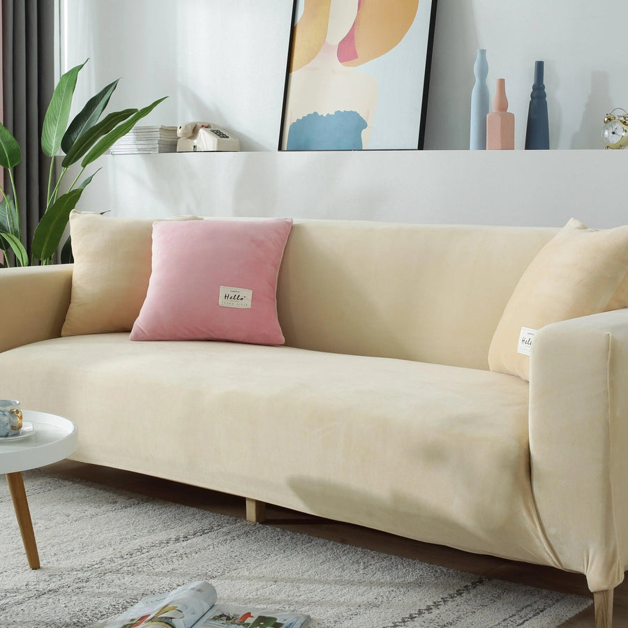 Sofa Cover – Velvet – Bouclé Sand