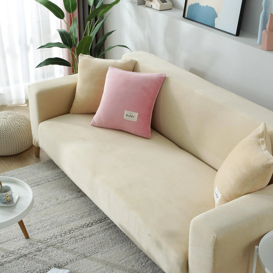 Sofa Cover – Velvet – Bouclé Sand