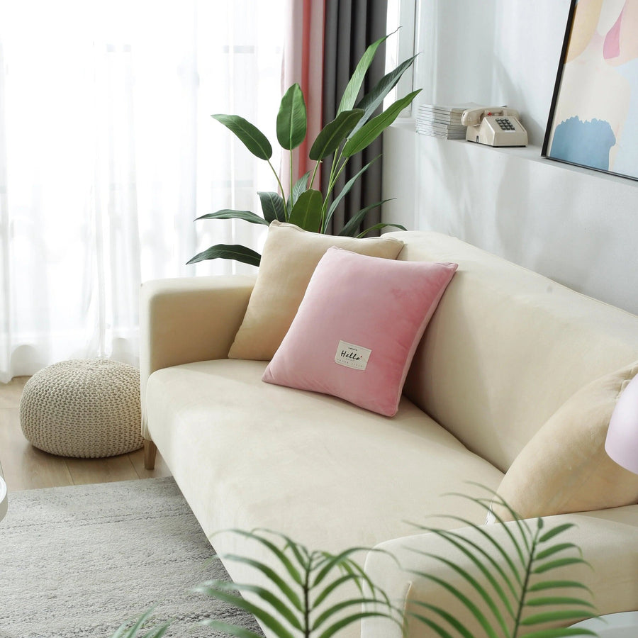 Sofa Cover – Velvet – Bouclé Sand