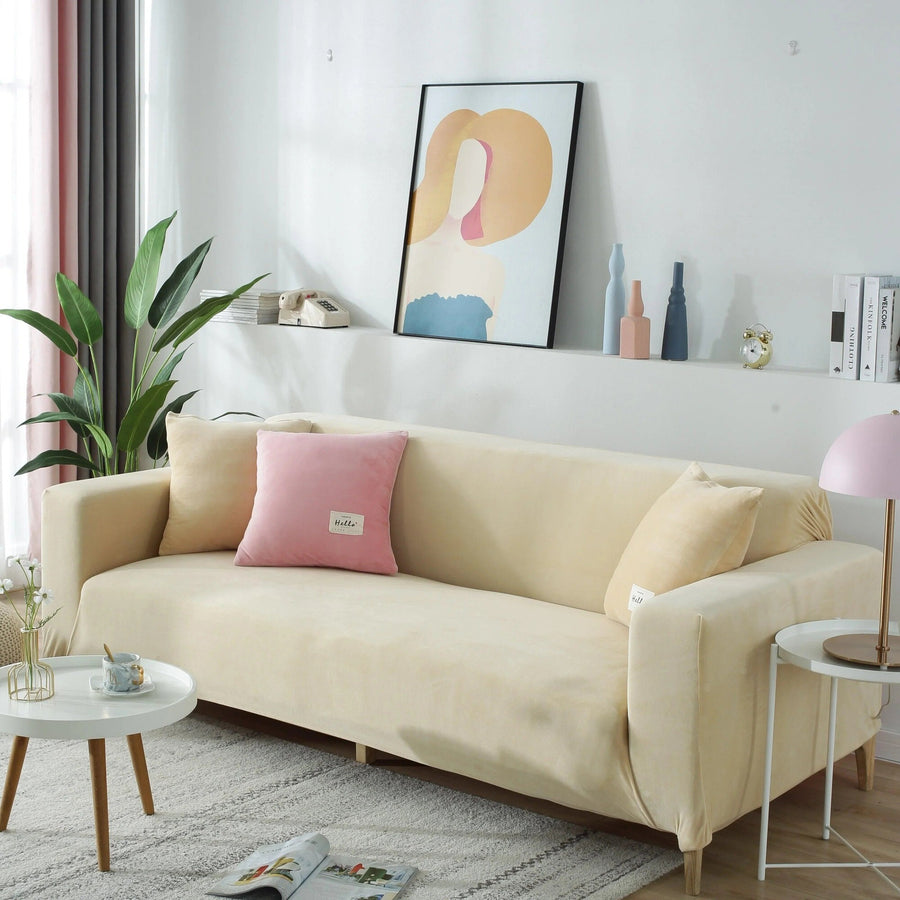 Sofa Cover – Velvet – Bouclé Sand