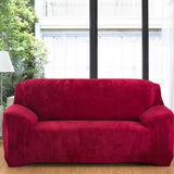 Sofa Cover – Velvet Plush – Bordeaux