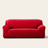 Sofa Cover – Velvet Bright – Bordeaux