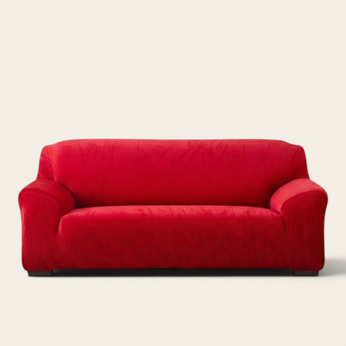 Sofa Cover – Velvet Bright – Bordeaux