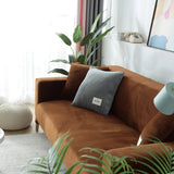 Sofa Cover – Velvet – Caramel