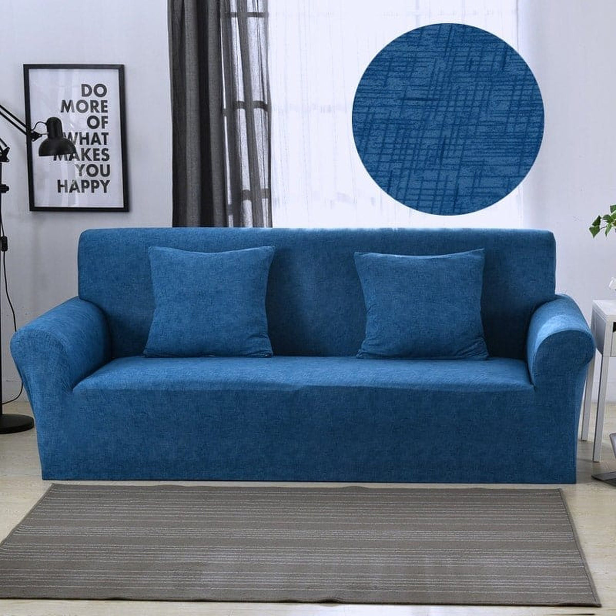 Sofa Cover – Velvet – Cobalt