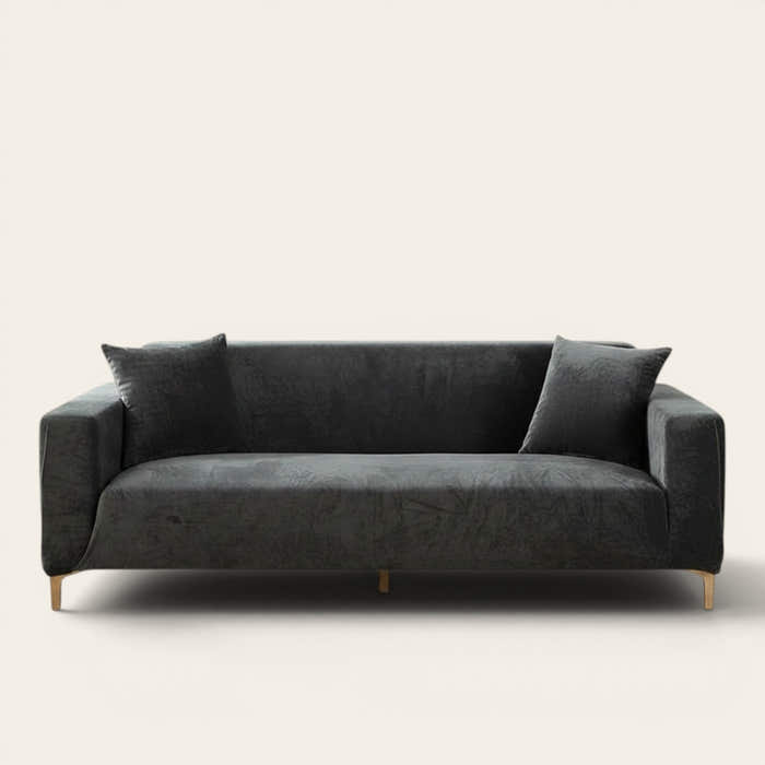 Sofa Cover – Velvet Distressed – Charcoal