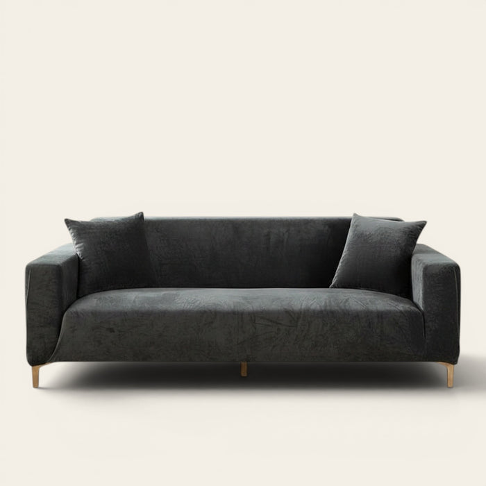 Sofa Cover – Velvet Distressed – Charcoal