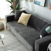 Sofa Cover – Velvet Distressed – Charcoal