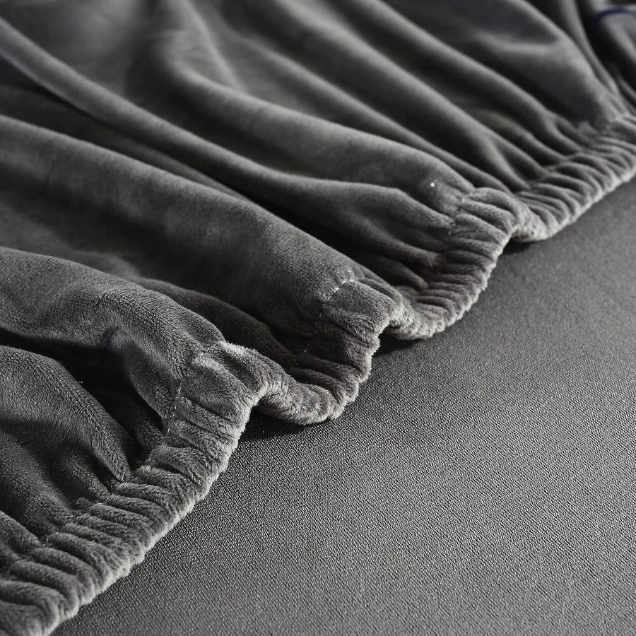 Sofa Cover – Velvet Distressed – Charcoal