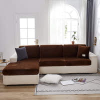 Sofa Cushion Cover – Velvet Plush – Espresso