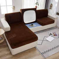 Sofa Cushion Cover – Velvet Plush – Espresso