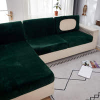 Sofa Cushion Cover – Velvet Plush Sectional – Forest