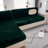 Sofa Cushion Cover – Velvet Plush Sectional – Forest