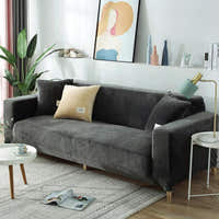 Sofa Cover – Velvet Distressed – Charcoal