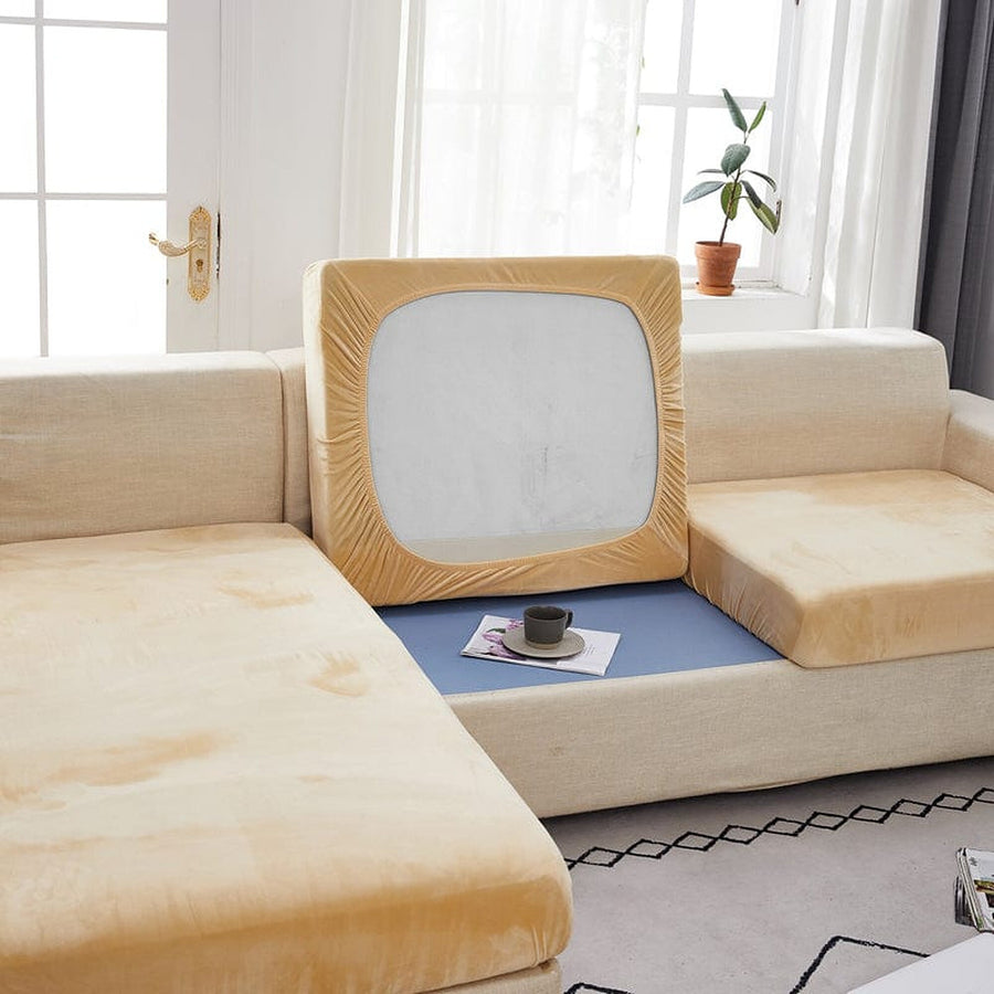 Sofa Cushion Cover – Velvet Plush – Honey