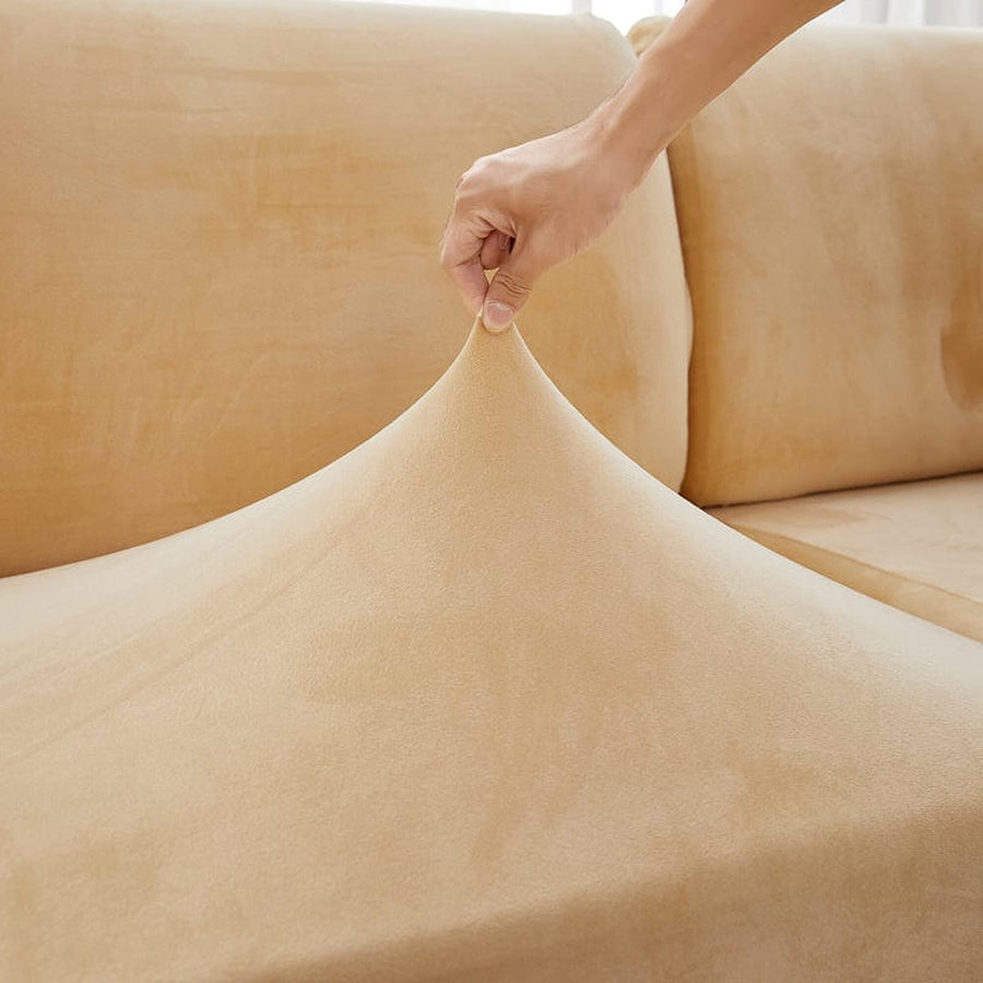 Sofa Cushion Cover – Velvet Plush – Honey