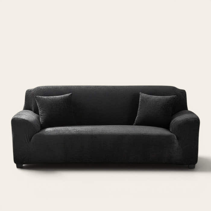 Sofa Cover – Velvet – Ink Black