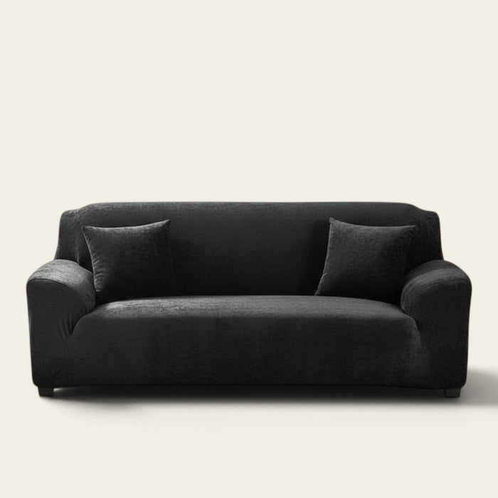 Sofa Cover – Velvet – Ink Black