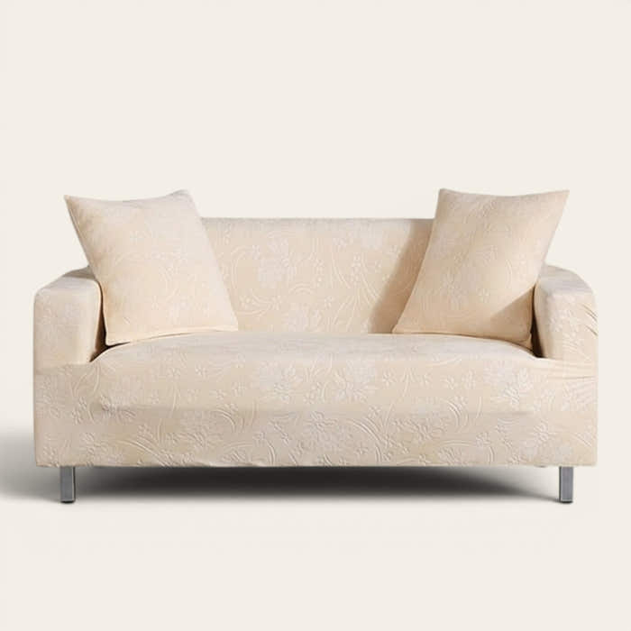 Sofa Cover – Velvet – Ivory Cream