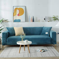 Sofa Cover – Velvet – Lake Blue