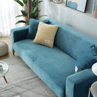 Sofa Cover – Velvet – Lake Blue