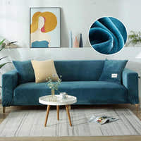 Sofa Cover – Velvet – Lake Blue