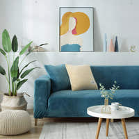 Sofa Cover – Velvet – Lake Blue