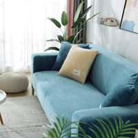 Sofa Cover – Velvet – Lake Blue