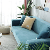 Sofa Cover – Velvet – Lake Blue