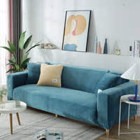 Sofa Cover – Velvet – Lake Blue