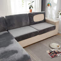 Sofa Cushion Cover – Velvet Plush – Charcoal