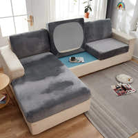 Sofa Cushion Cover – Velvet Plush – Charcoal