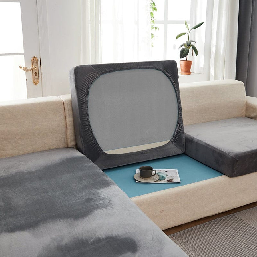 Sofa Cushion Cover – Velvet Plush – Charcoal