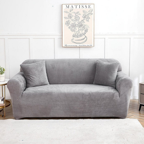 Sofa Cover – Velvet Smooth – Pearl Grey