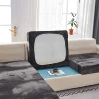 Sofa Cushion Cover – Velvet Plush Sectional – Charcoal