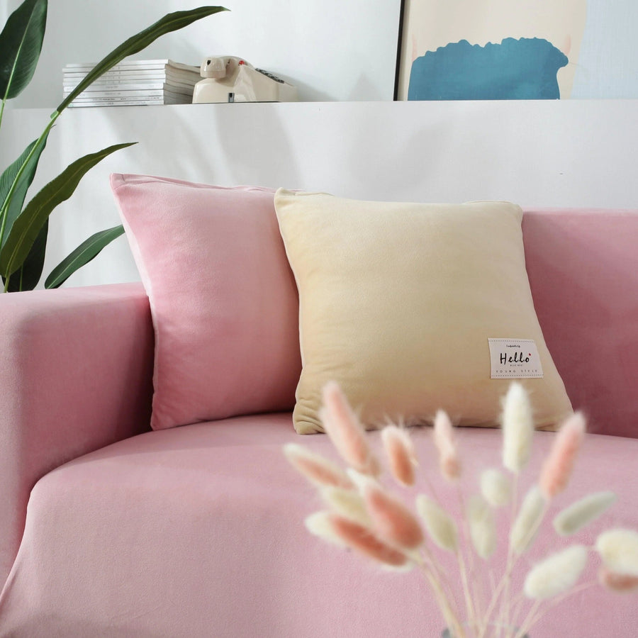 Sofa Cover – Velvet – Soft Blush