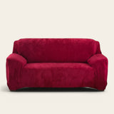 Sofa Cover – Velvet Plush – Bordeaux