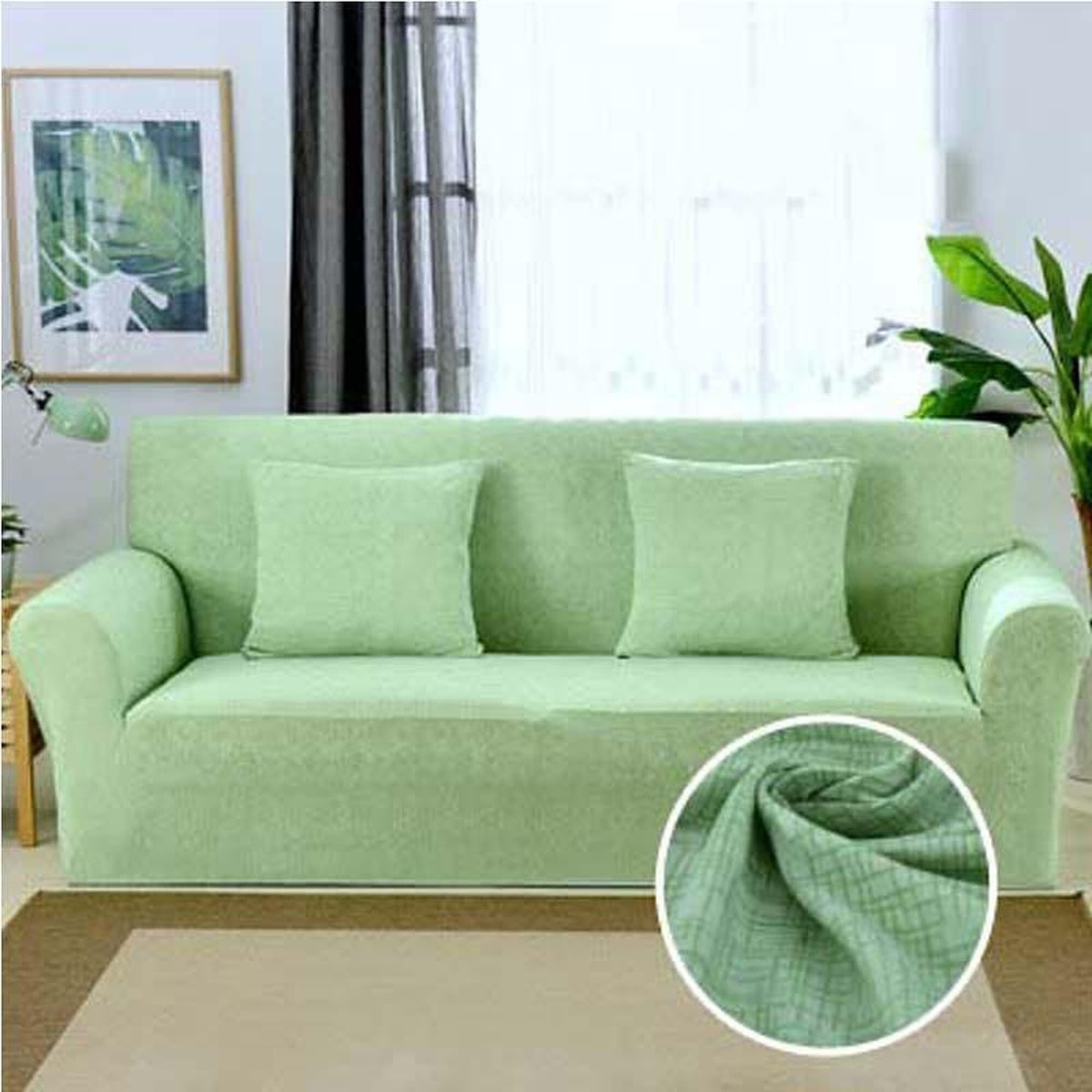 Sofa Cover – Velvet – Sage Mist