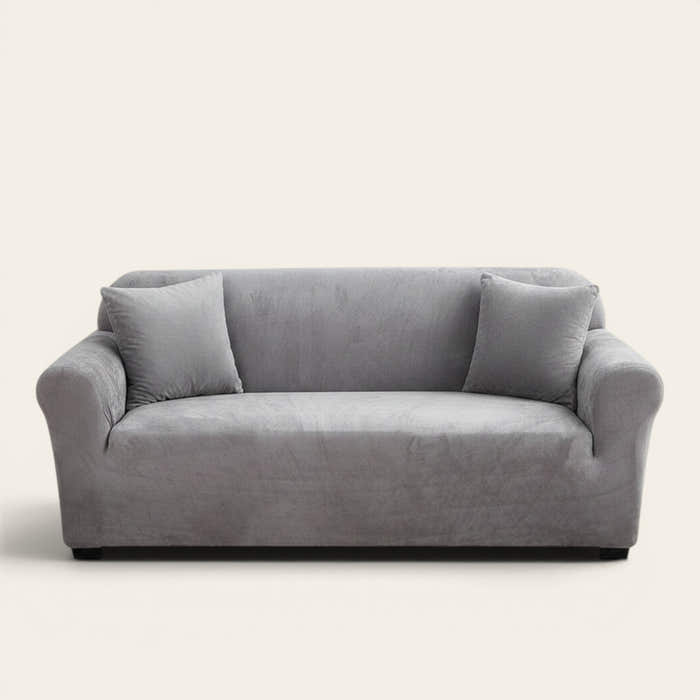 Sofa Cover – Velvet Smooth – Pearl Grey
