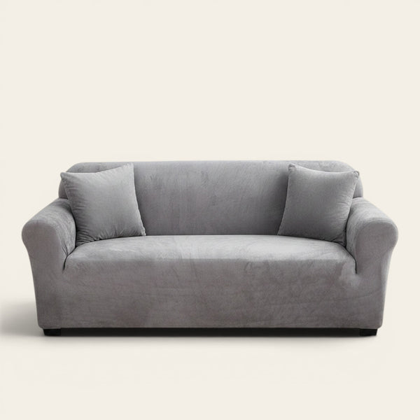 Sofa Cover – Velvet Smooth – Pearl Grey