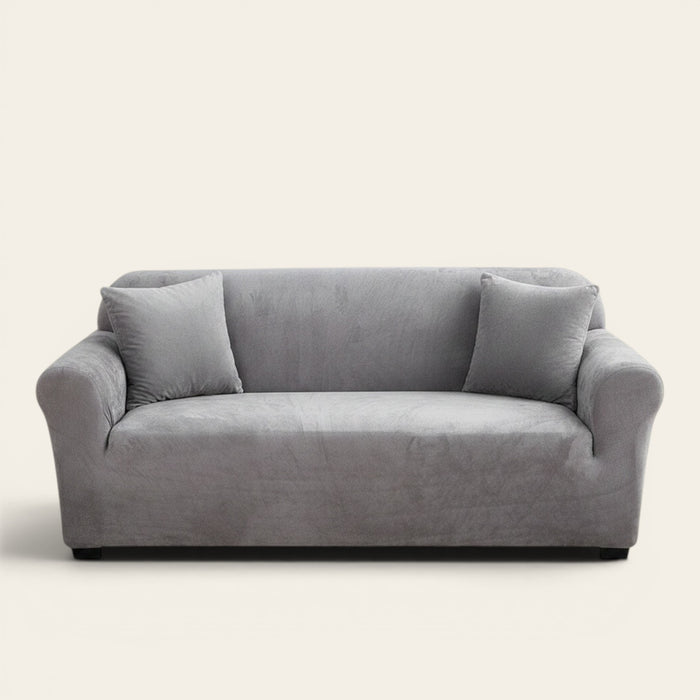 Sofa Cover – Velvet Smooth – Pearl Grey
