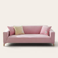 Sofa Cover – Velvet – Soft Blush