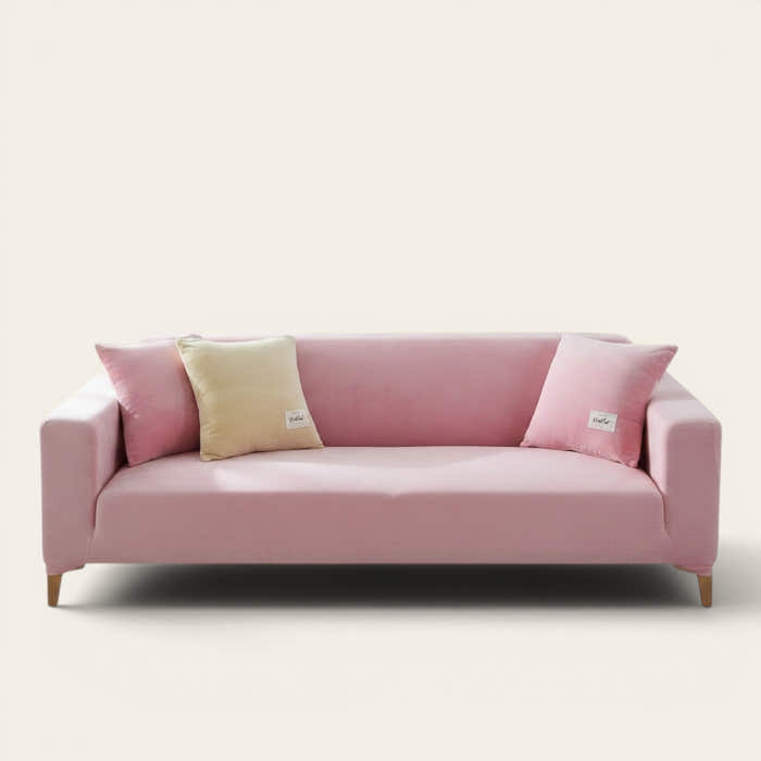 Sofa Cover – Velvet – Soft Blush