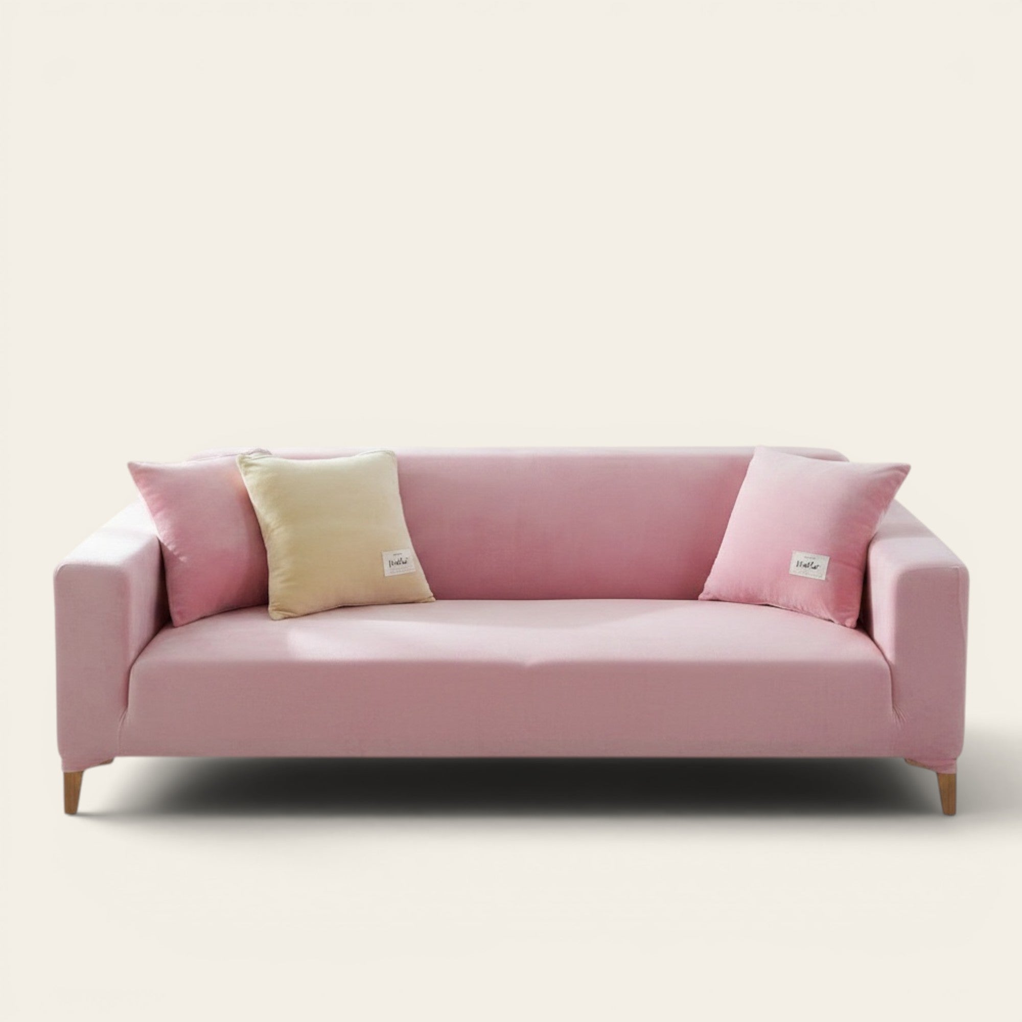 Sofa Cover – Velvet – Soft Blush